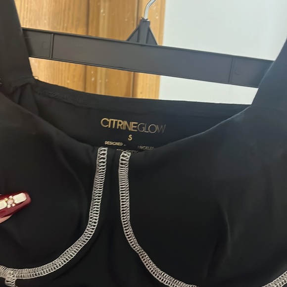 Black an whit strips work out 2 peace set - Picture 2 of 4